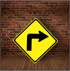 JUAL RAMBU RAMBU PERINGATAN TIKUNGAN TAJAM KE KANAN